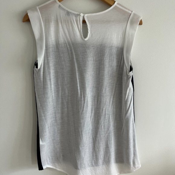 French Connection Navy White Blouse - Picture 2 of 3